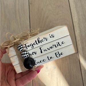 Amazon White and Black Decorative Sign